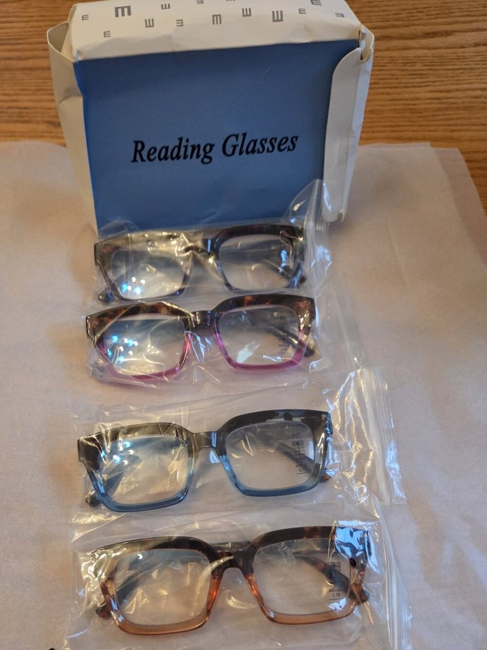 Women's Fashion Reading Glasses 1.75+ In 4 Assorted Beautiful Fun Colors NEW